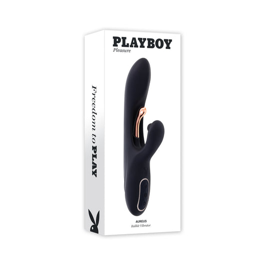 PLAYBOY AUREUS RECHARGEABLE SILICONE RABBIT VIBRATOR 2 AM