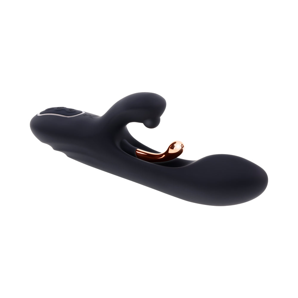 PLAYBOY - AUREUS RECHARGEABLE SILICONE RABBIT VIBRATOR 2 AM
