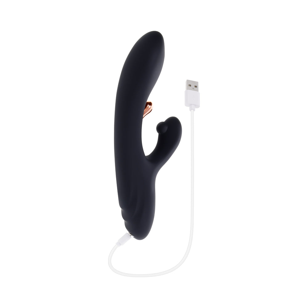 PLAYBOY - AUREUS RECHARGEABLE SILICONE RABBIT VIBRATOR 2 AM