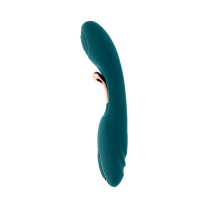 PLAYBOY AURELIE RECHARGEABLE SILICONE G-SPOT TICKLING VIBRATOR DEEP TEAL