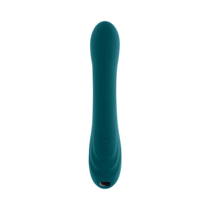 PLAYBOY - VIBRADOR RECARGABLE DE SILICONA PARA EL PUNTO G AURELIE, VERDE AZULADO INTENSO