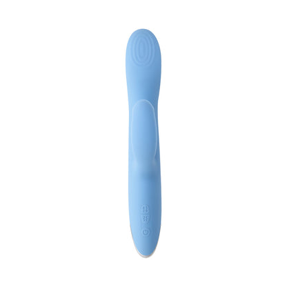 PLAYBOY - UP & AWAY RECHARGEABLE SILICONE RABBIT VIBRATOR BLUE