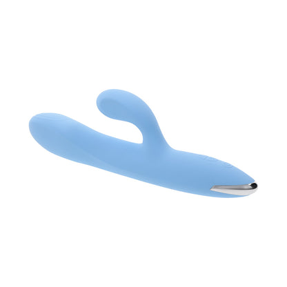 PLAYBOY - UP & AWAY RECHARGEABLE SILICONE RABBIT VIBRATOR BLUE