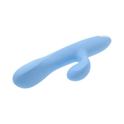 PLAYBOY - UP & AWAY RECHARGEABLE SILICONE RABBIT VIBRATOR BLUE
