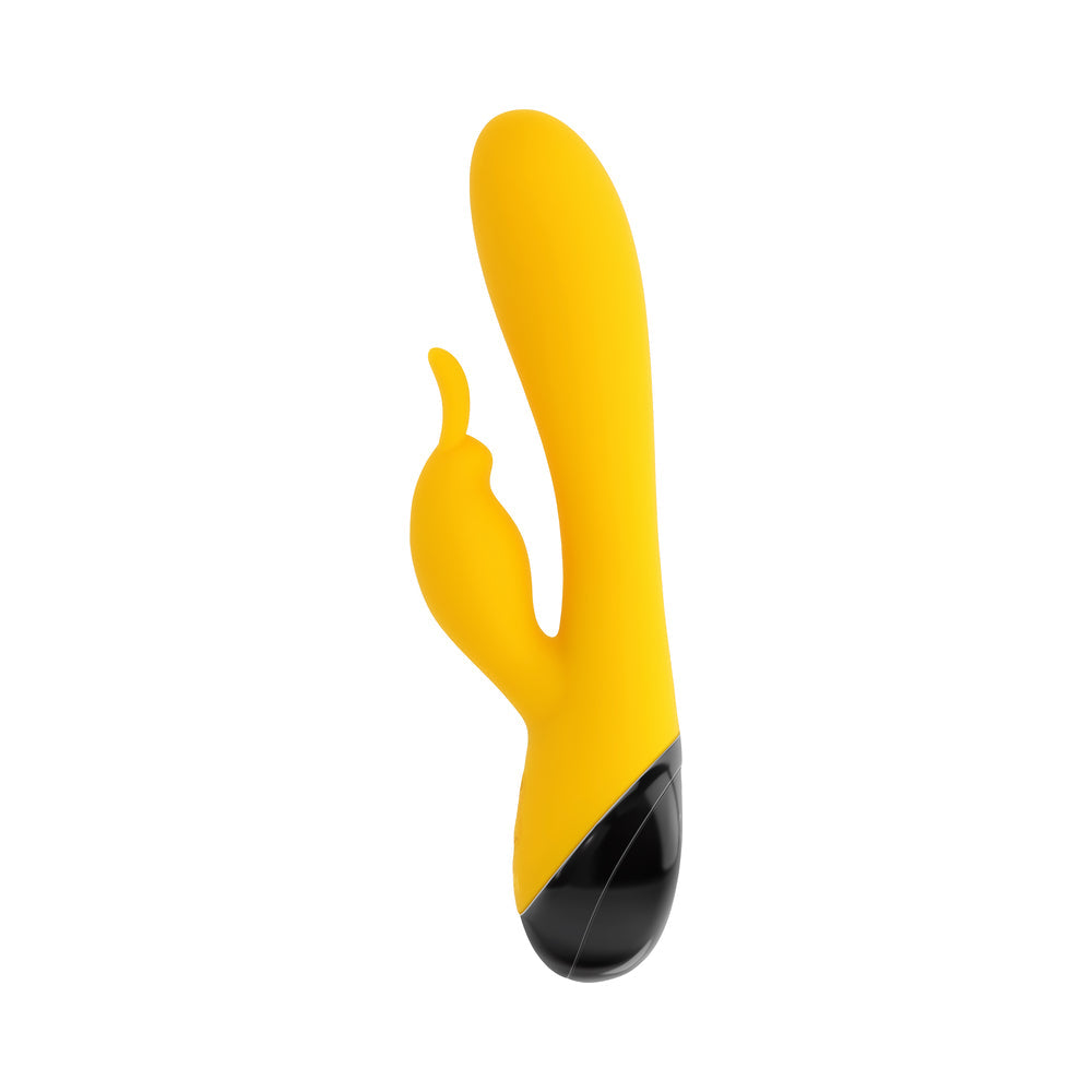 SELOPA - BUZZZ BUNNY RECHARGEABLE SILICONE FLEXIBLE RABBIT VIBRATOR YELLOW