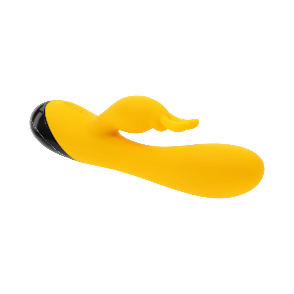 SELOPA BUZZZ BUNNY RECHARGEABLE SILICONE FLEXIBLE RABBIT VIBRATOR YELLOW