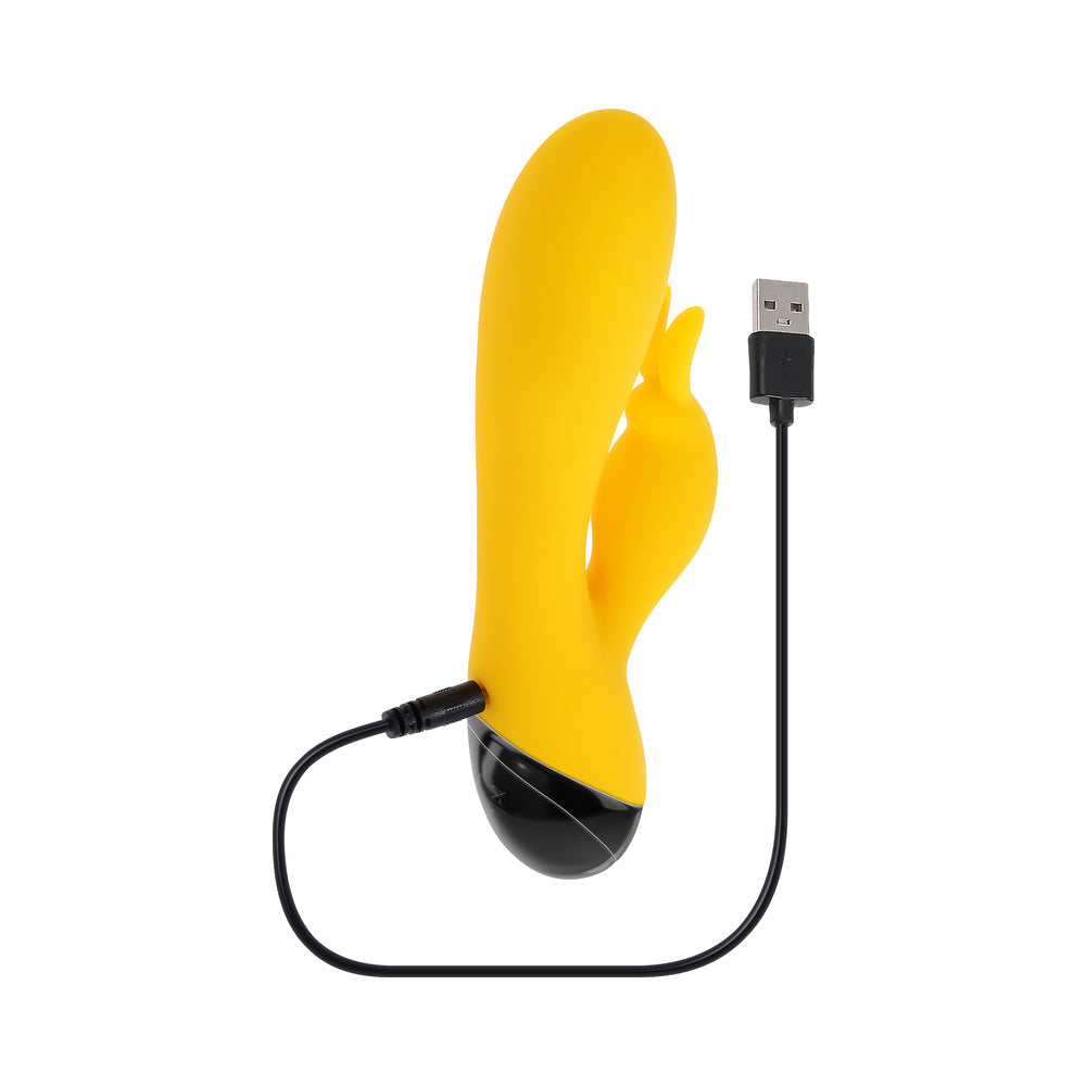 SELOPA - BUZZZ BUNNY RECHARGEABLE SILICONE FLEXIBLE RABBIT VIBRATOR YELLOW