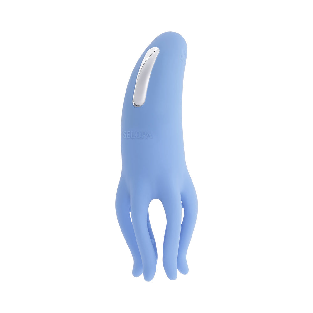 SELOPA - TENTACLE TICKLER RECHARGEABLE SILICONE FLEXIBLE BEAD VIBRATOR BLUE