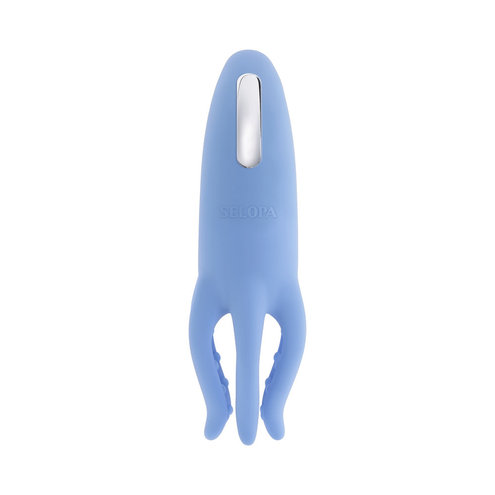 SELOPA - TENTACLE TICKLER RECHARGEABLE SILICONE FLEXIBLE BEAD VIBRATOR BLUE