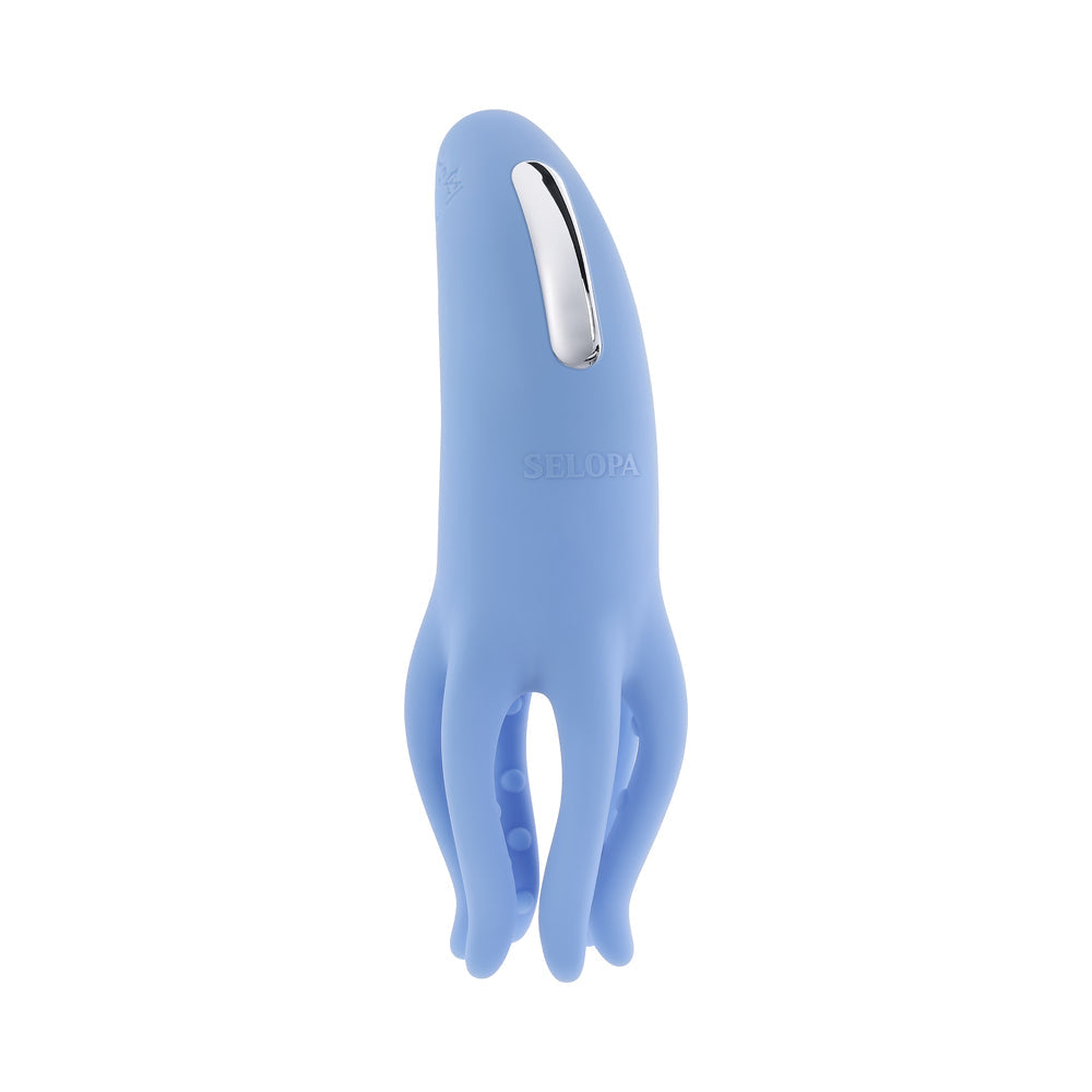 SELOPA - TENTACLE TICKLER RECHARGEABLE SILICONE FLEXIBLE BEAD VIBRATOR BLUE