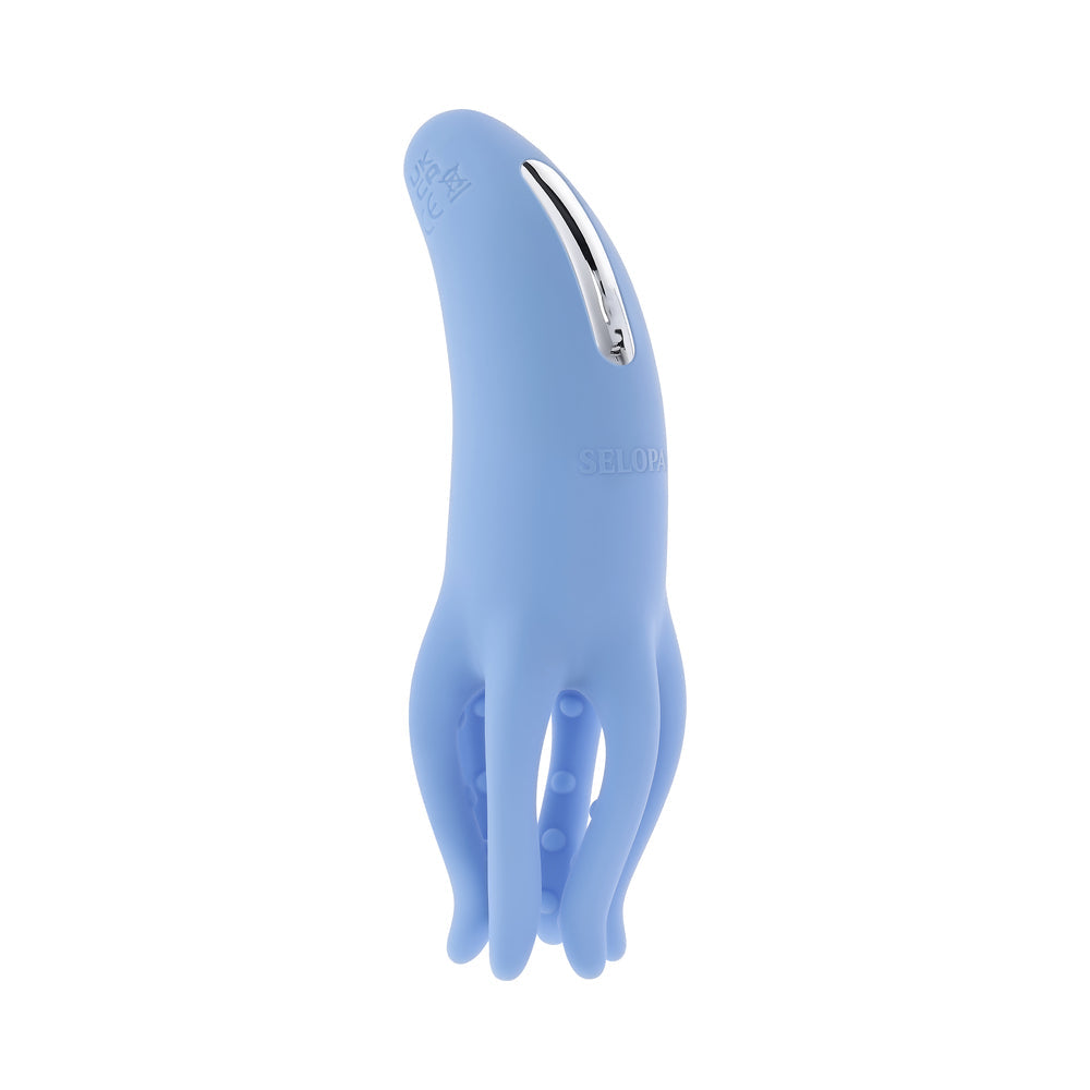 SELOPA TENTACLE TICKLER RECHARGEABLE SILICONE FLEXIBLE BEAD VIBRATOR BLUE