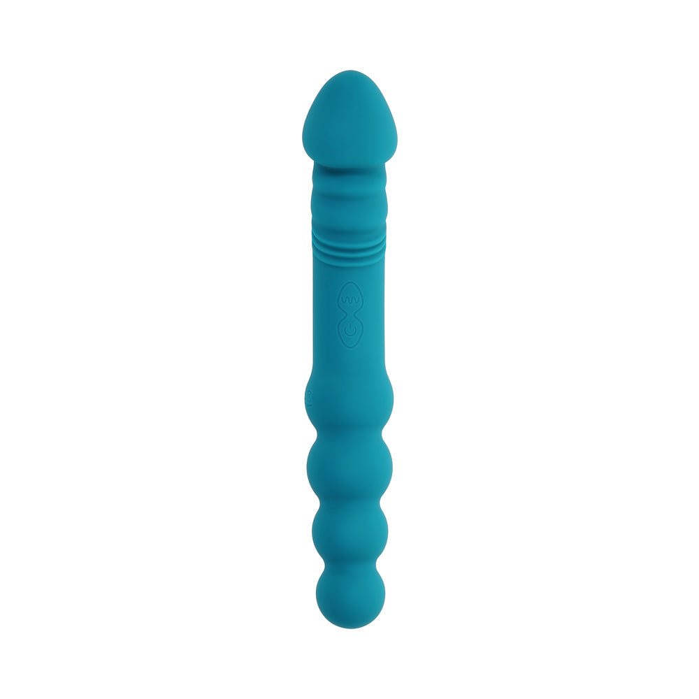 EVOLVED - FLIP FLOP RECHARGEABLE SILICONE DUAL-ENDED VIBRATOR TEAL