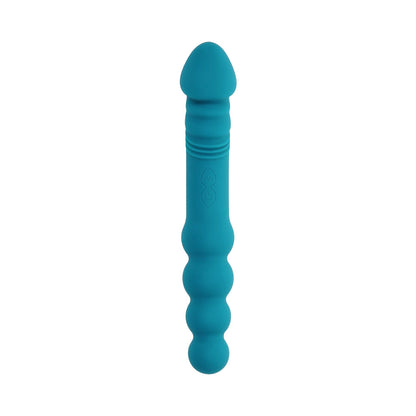 EVOLVED - FLIP FLOP RECHARGEABLE SILICONE DUAL-ENDED VIBRATOR TEAL