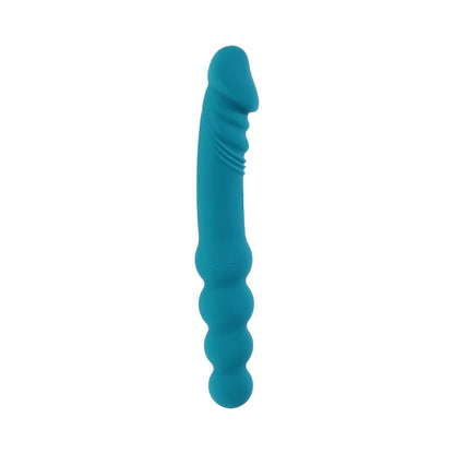 EVOLVED - FLIP FLOP RECHARGEABLE SILICONE DUAL-ENDED VIBRATOR TEAL
