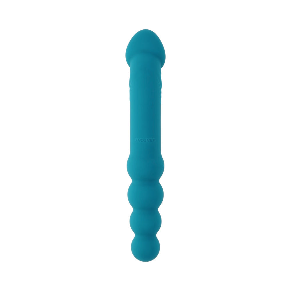 EVOLVED - FLIP FLOP RECHARGEABLE SILICONE DUAL-ENDED VIBRATOR TEAL