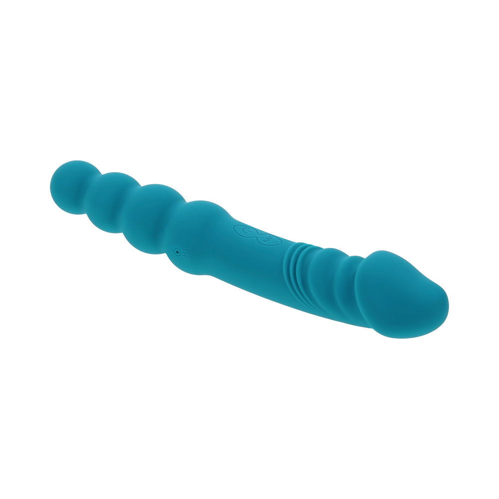 EVOLVED - FLIP FLOP RECHARGEABLE SILICONE DUAL-ENDED VIBRATOR TEAL