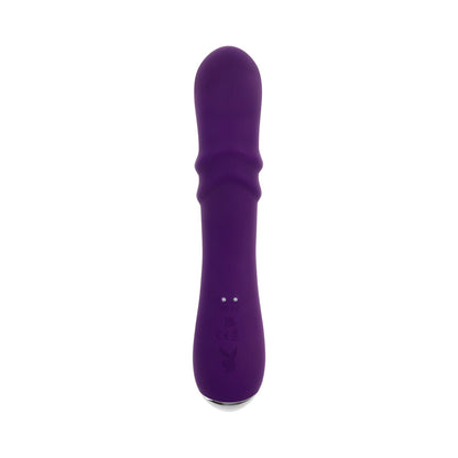 PLAYBOY BUNNY PUNCH RECHARGEABLE SILICONE RABBIT VIBRATOR PURPLE