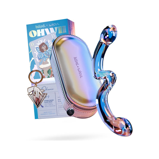 BIIRD - X WICUL OHWII DOUBLE-ENDED GLASS DILDO FOR G-SPOT & P-SPOT