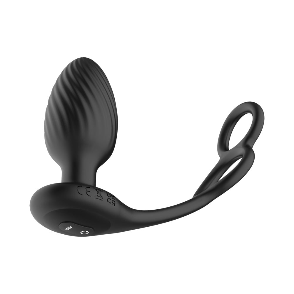 NEXUS TORNADO COCK AND BALL RING ROTATING AND VIBRATING BUTT PLUG WITH REMOTE CONTROL