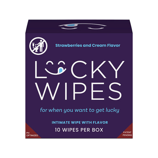 SWEETUMS LUCKY WIPES STRAWBERRIES & CREAM FLAVOR 10-PACK
