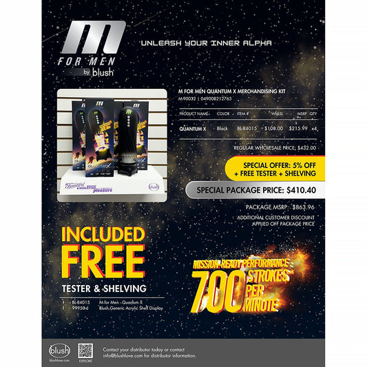 M FOR MEN QUANTUM X MERCHANDISING KIT