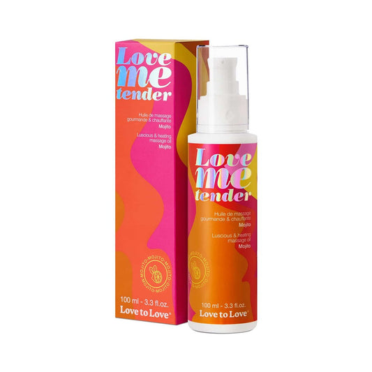 LOVELY PLANET - LOVE TO LOVE LOVE ME TENDER LUSCIOUS & HEATING MASSAGE OIL MOJITO 3.3 OZ.