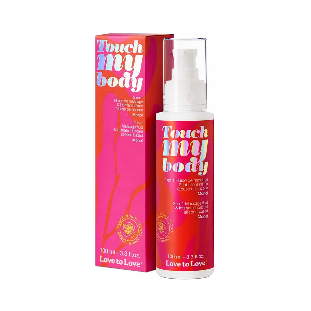 LOVE TO LOVE TOUCH MY BODY 2-IN-1 MASSAGE FLUID & INTIMATE LUBRICANT MONOI 3.3 OZ.