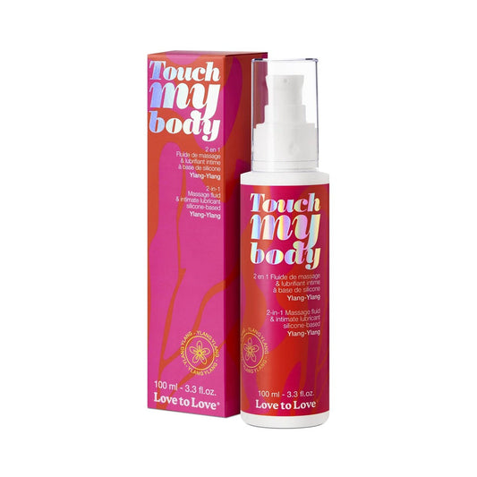 LOVE TO LOVE TOUCH MY BODY 2-IN-1 MASSAGE FLUID & INTIMATE LUBRICANT YLANG-YLANG 3.3 OZ.