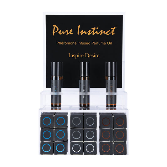 CLASSIC BRANDS - PURE INSTINCT PHEROMONE PERFUME OIL TESTER DISPLAY (22PCS)