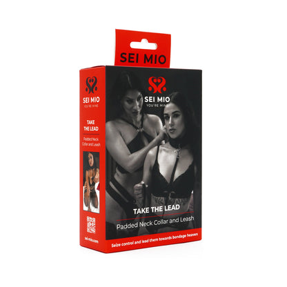SEI MIO TAKE THE LEAD PADDED NECK COLLAR AND LEASH