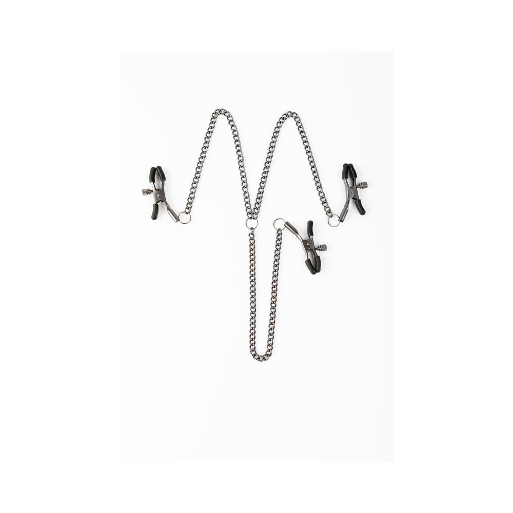 SEI MIO TRIPLE TEASE ADJUSTABLE NIPPLE AND CLIT CLAMP SET