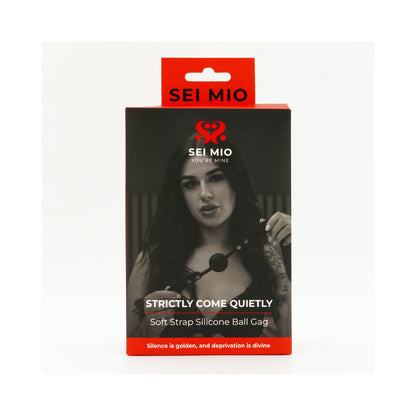 SEI MIO STRICTLY COME QUIETLY SOFT STRAP SILICONE BALL GAG