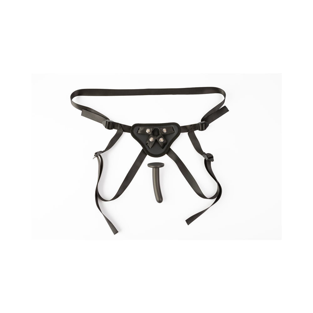 SEI MIO PERFECTLY PEGGED BEGINNERS STRAP-ON HARNESS AND 5 IN. DILDO