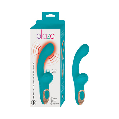 BLAZE HEAT-UP THUMPER MASSAGER AQUA