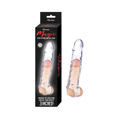 MAGIC PENIS EXTENDER & BALL STRAP 6.5 IN. CLEAR