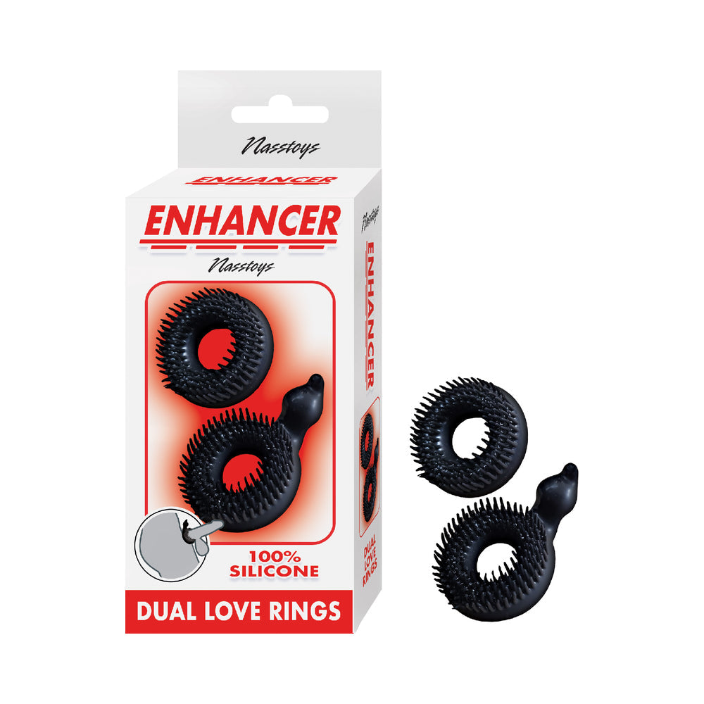 NASSTOYS - ENHANCER DUAL LOVE RINGS BLACK