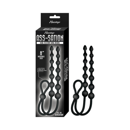 NASSTOYS - ASS-SATION DUAL SILICONE ANAL BEADS BLACK