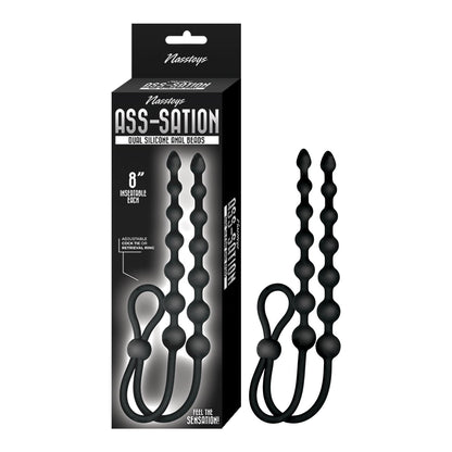 NASSTOYS - ASS-SATION DUAL SILICONE ANAL BEADS BLACK