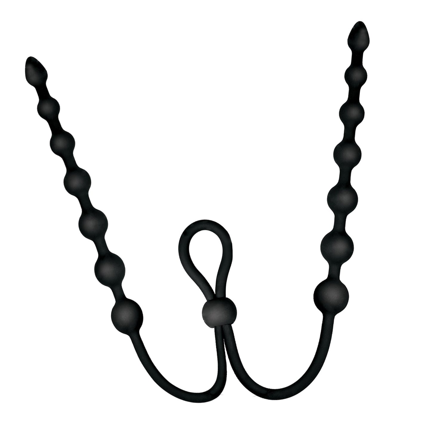 ASS-SATION DUAL SILICONE ANAL BEADS BLACK