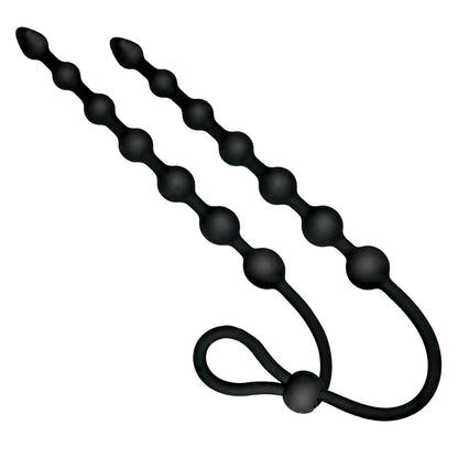 ASS-SATION DUAL SILICONE ANAL BEADS BLACK