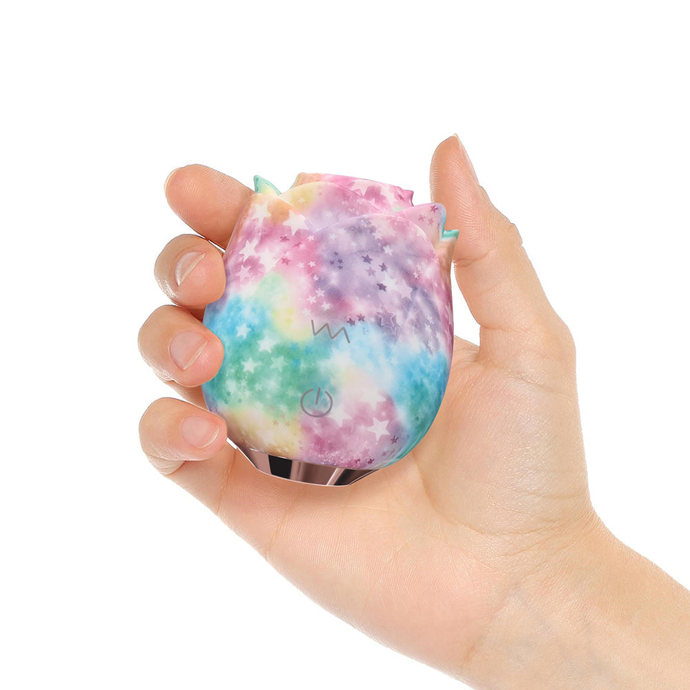 EVE''S RAVISHING ROSE TAPPING CLITORAL STIMULATOR RAINBOW