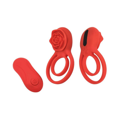 ADAM & EVE - DOUBLE RING VIBRATING ROSE COCK RING