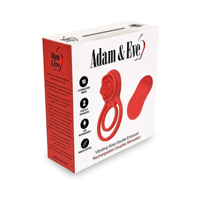 ADAM & EVE - DOUBLE RING VIBRATING ROSE COCK RING