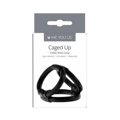 ME YOU US CAGED UP 3-RING COCK CAGE BLACK