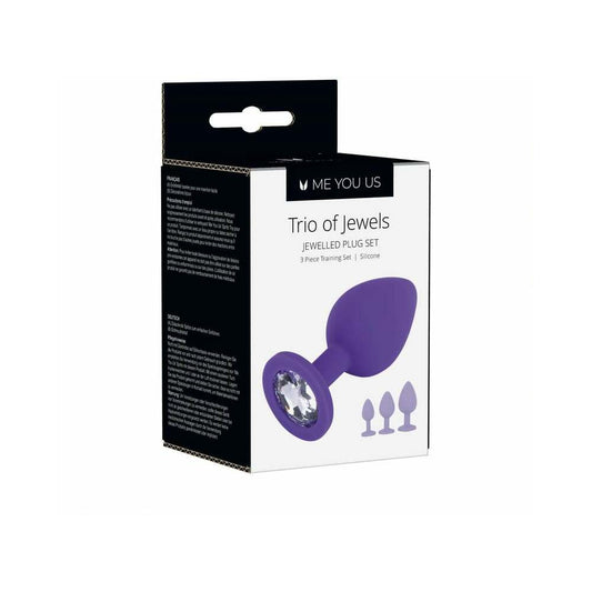 ME YOU US TRIO OF JEWELS 3-PIECE TRAINING PLUG SET PURPLE