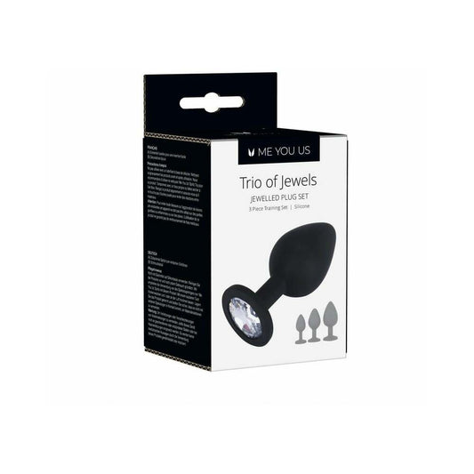 ME YOU US TRIO OF JEWELS 3-PIECE TRAINING PLUG SET BLACK