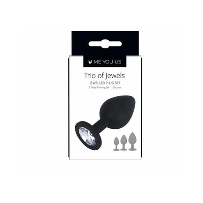 ME YOU US TRIO OF JEWELS 3-PIECE TRAINING PLUG SET BLACK