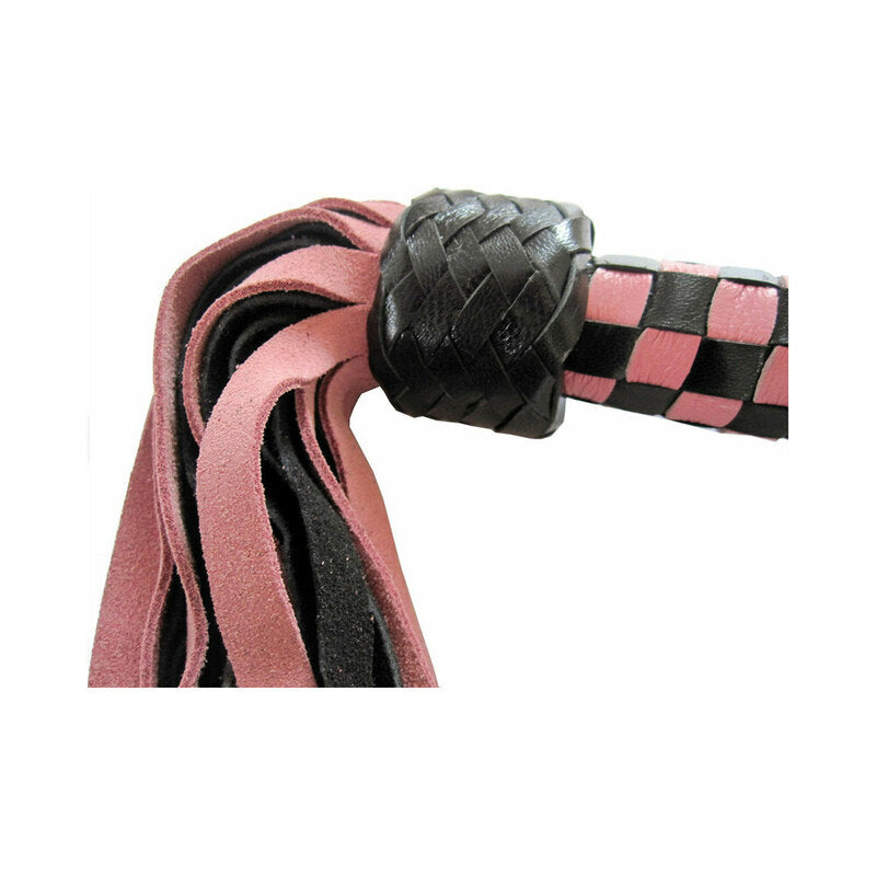 RUFF DOGGIE STYLES - SHORT SUEDE FLOGGER PINK/BLACK