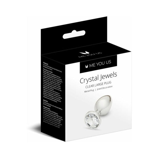 ME YOU US CRYSTAL JEWELS METAL PLUG CLEAR LARGE