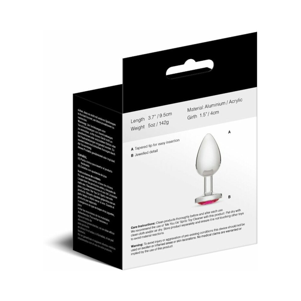 ME YOU US CRYSTAL JEWELS METAL PLUG PINK LARGE